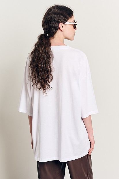 Oversized βαμβακερή μπλούζα
