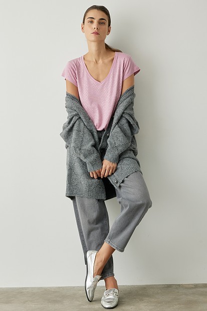 V-neck τοπ με στρας