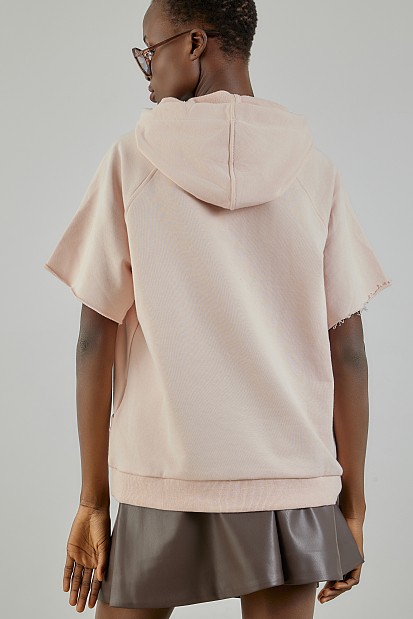 Hooded cotton sweatshirt