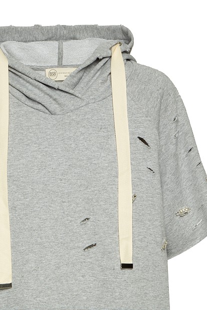 Hooded cotton sweatshirt