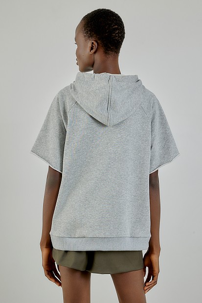 Hooded cotton sweatshirt