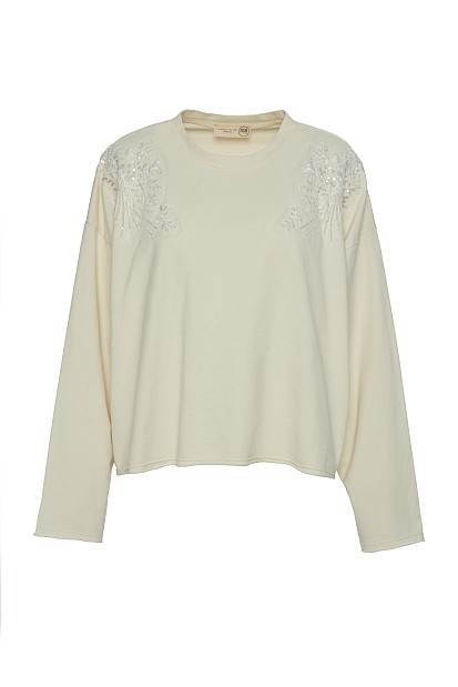 Sweatshirt with motive on the shoulders