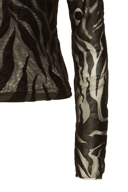 Semi sheer zebra top
