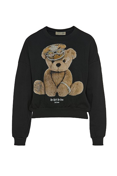 Sweatshirt with teddy bear print