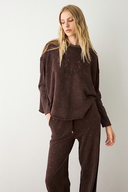 Sweatshirt with embroidered detail