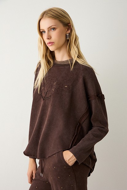 Sweatshirt with embroidered detail