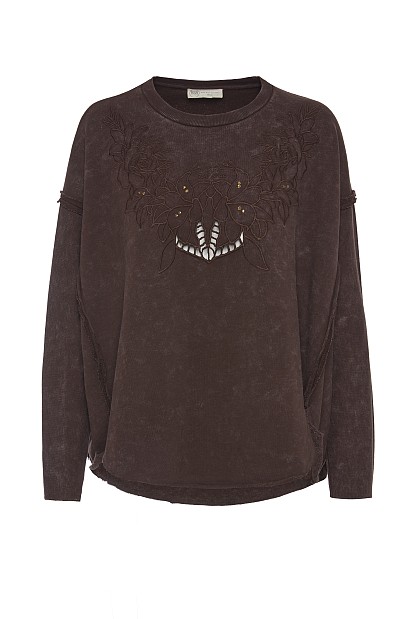 Sweatshirt with embroidered detail