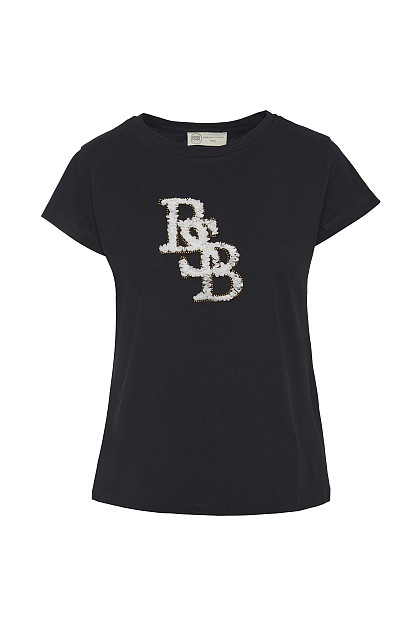 T-shirt with embossed logo