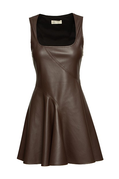 Mini leather look dress