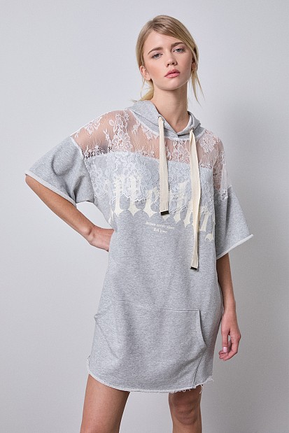 Short sleeves sweatshirt dress