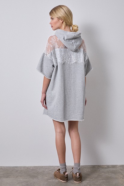 Short sleeves sweatshirt dress