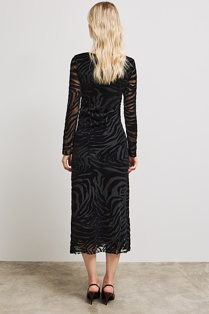 Midi zebra dress