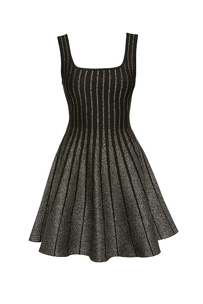 Mini knitted dress with lurex