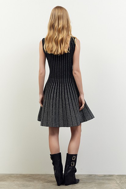 Mini knitted dress with lurex