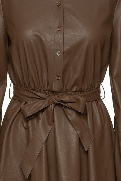 Mini leather look dress