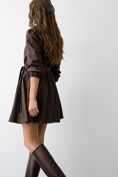 Mini leather look dress