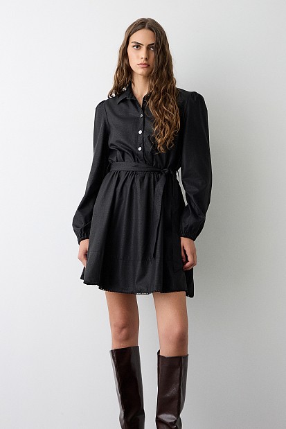 Mini leather look dress