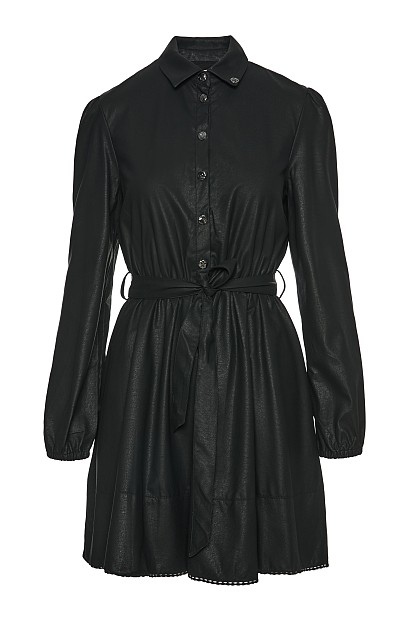 Mini leather look dress