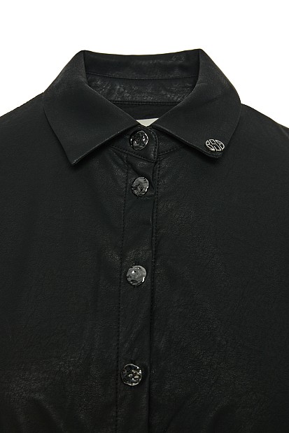 Mini leather look dress