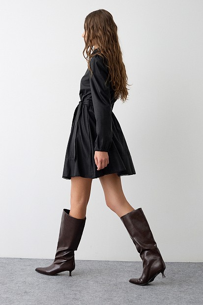Mini leather look dress