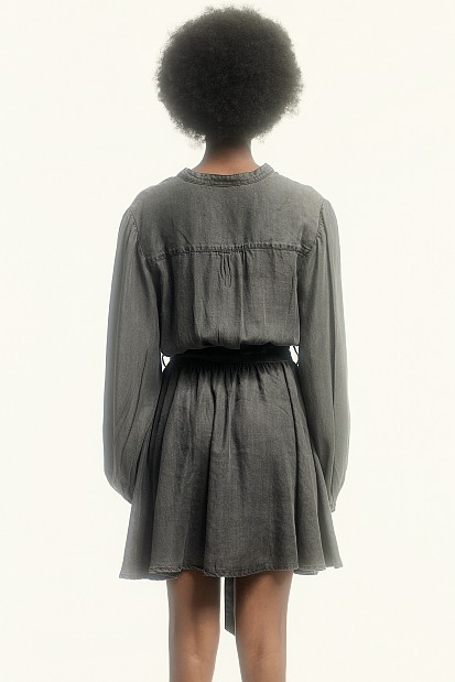 Mini dress with embroidered details