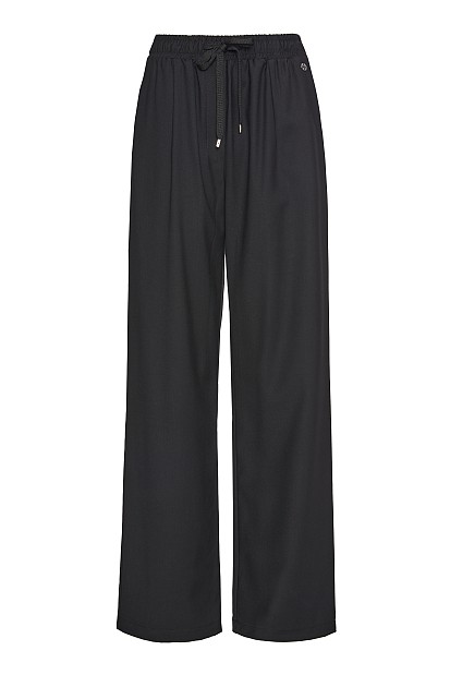 Pants with self-tie strap