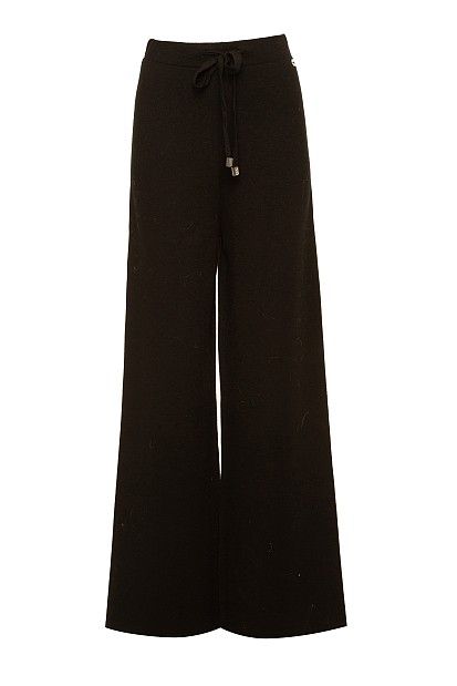Knit flare trousers