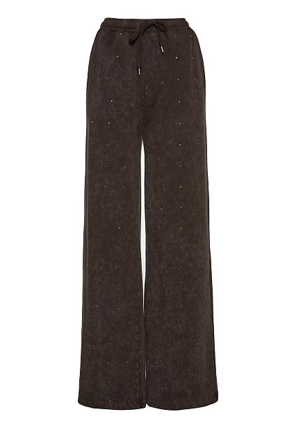 Sweatpants with rhinestones