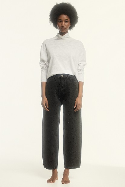 Tania balloon jeans with rhinestones