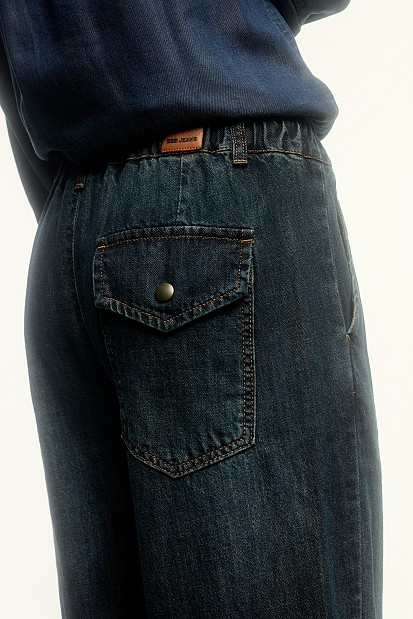 Joy cropped barrel τζιν