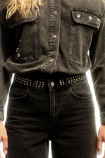 Kalia wide leg jeans with studs