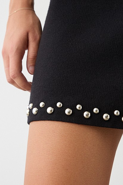 Mini skirt with studs