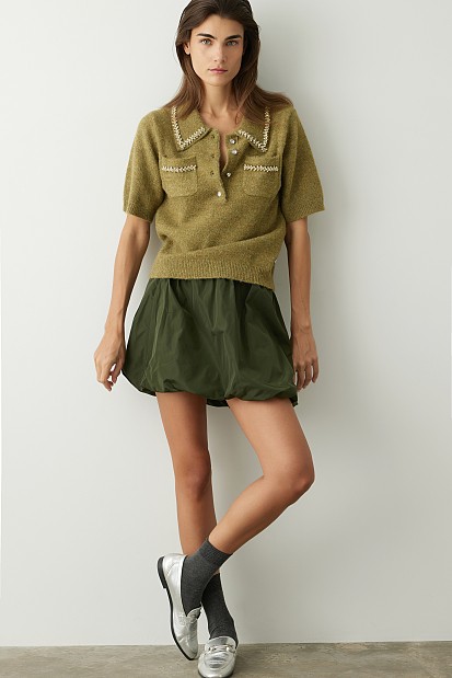 Къса пола с ластична талия