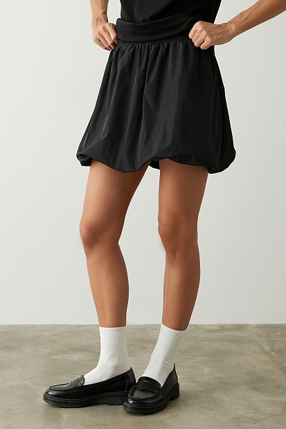 Mini skirt with elasticated waist