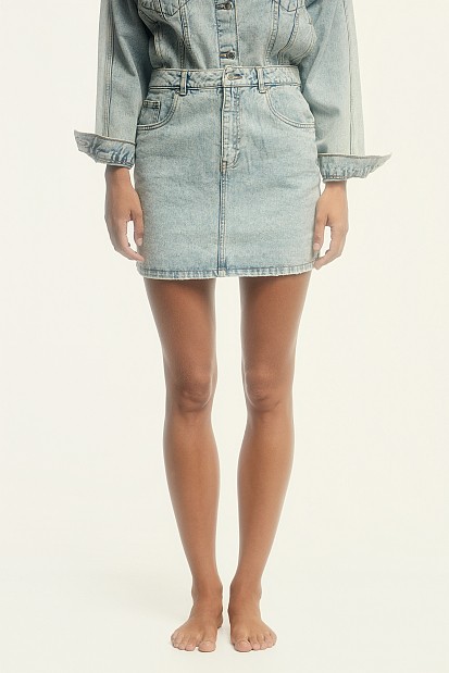 Mini denim skirt