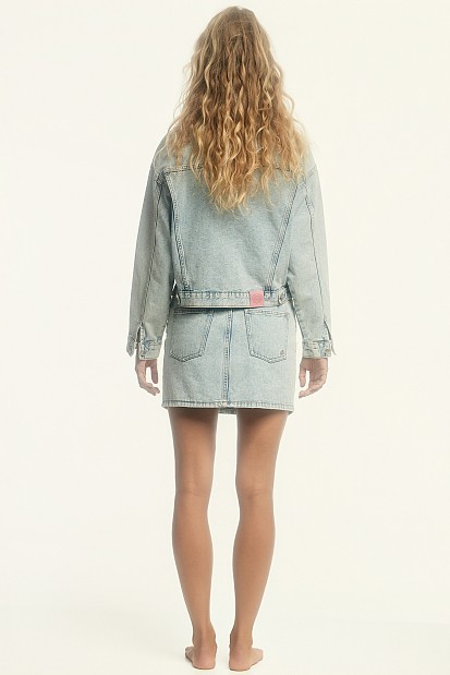 Mini denim skirt