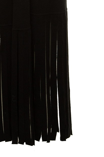 Knit cardigan with fringes