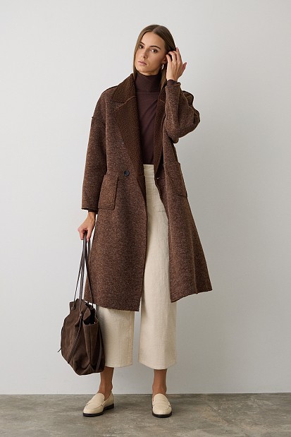 Longline boucle cardigan
