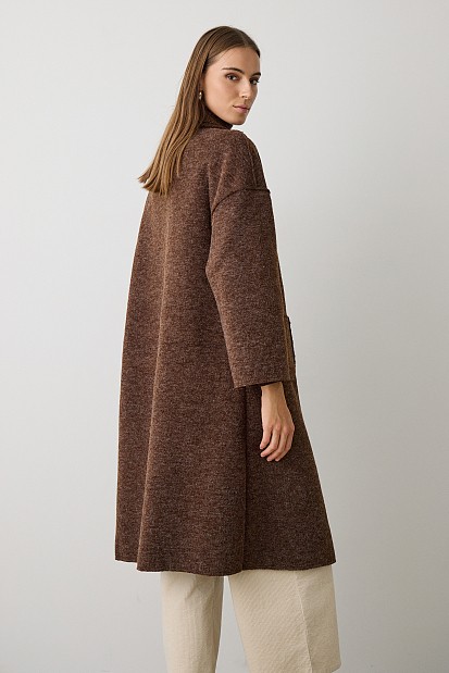 Longline boucle cardigan