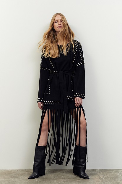 Πλεκτή ζακέτα με τρουκς