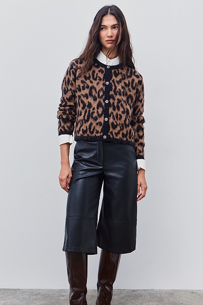 Animal print ζακέτα