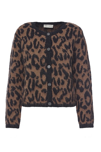 Animal print cardigan