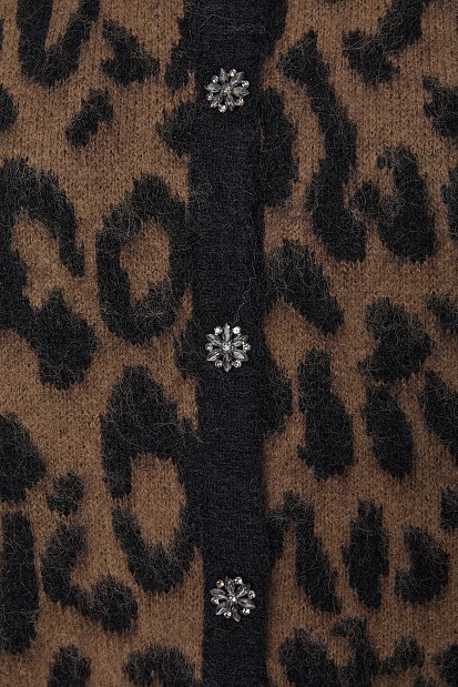 Animal print cardigan