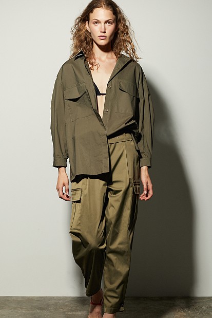 Oversized πουκάμισο με τσέπες