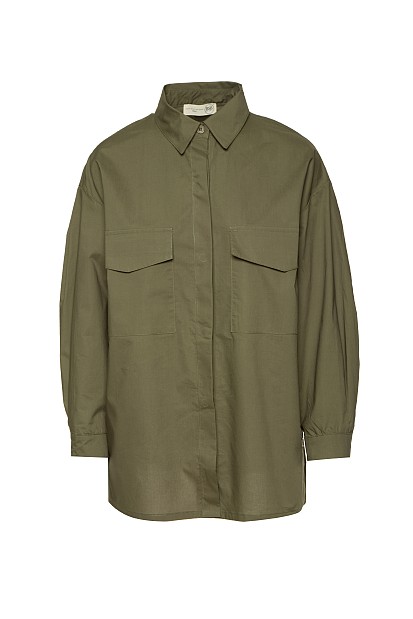 Oversized πουκάμισο με τσέπες