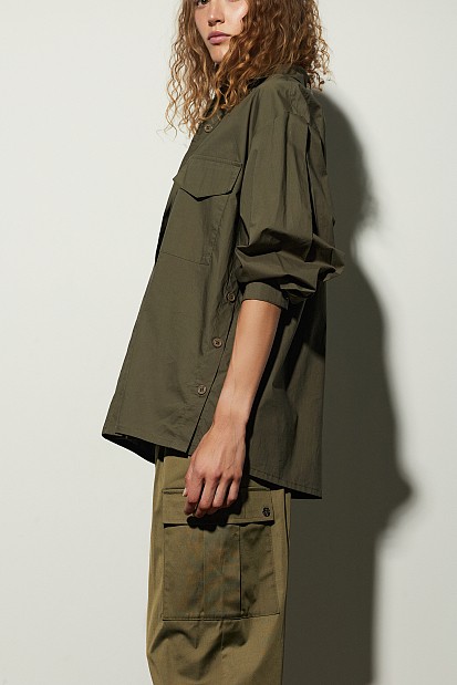 Oversized πουκάμισο με τσέπες