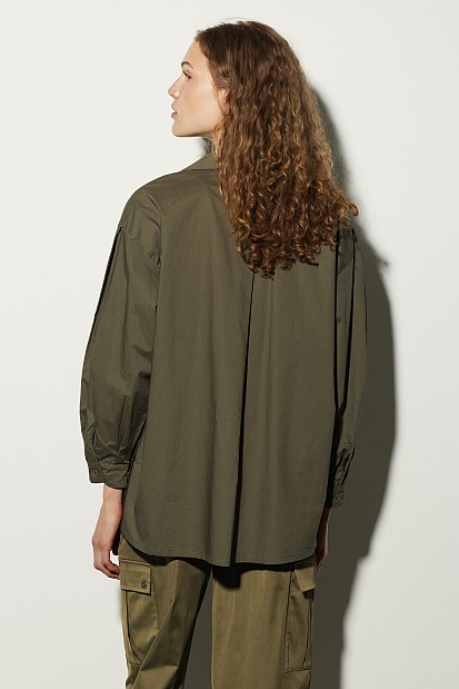 Oversized πουκάμισο με τσέπες