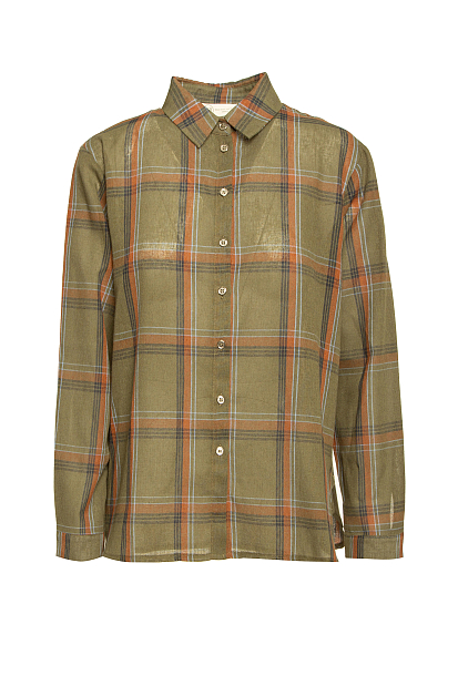 Checkered shirt with print