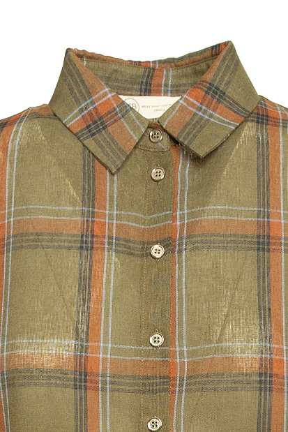 Checkered shirt with print