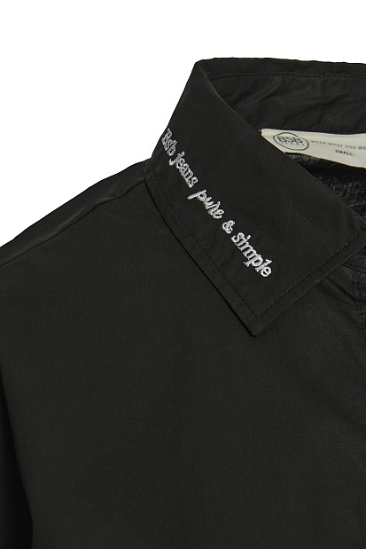 Shirt with embroidered back